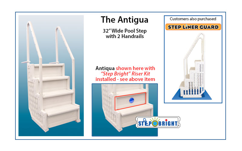 The Antigua pool step
