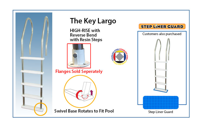 The Key Largo high-rise pool ladder
